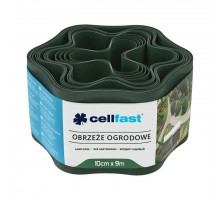 Бордюр газонный волнистый темно-зеленый 10 см x 9 м 