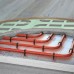 Подложка с вырубкой для теплого пола Solid Зеленая (1000x500) мм