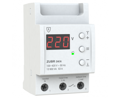Реле напряжения ZUBR D63t