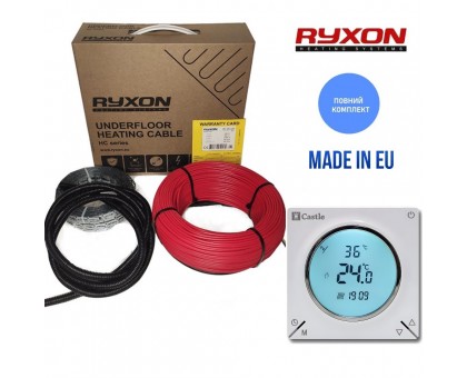 Нагревательный кабель Ryxon HC-20-30 м комплект с WI-FI программатором (3,0 -3,8м2)