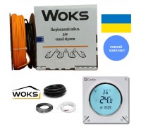 WOKS-18 1100 Вт Нагревательный кабель 60 м комплект с WI-FI программатором 6,0-7,5м2