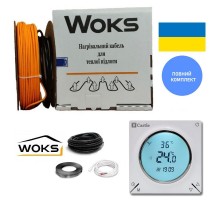WOKS-18 100 Вт Нагревательный кабель 6 м комплект с WI-FI программатором 0,5-0,8м2