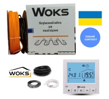 WOKS-18 100 Вт Нагревательный кабель 6 м комплект с программатором 0,5-0,8м2