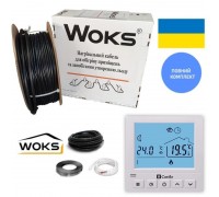 WOKS-20T 2524 Вт Нагревательный кабель 131 м полный комплект с программатором на 16,5-20,0м2
