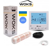 WOKS-160 1280 Вт Нагревательный мат комплект с программатором 8,0 м2