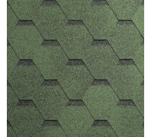 Бітумна черепиця Superglass Hex (23) Amazon Green ultra