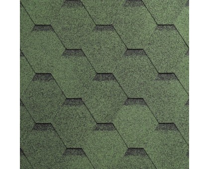 Бітумна черепиця Superglass Hex (23) Amazon Green ultra
