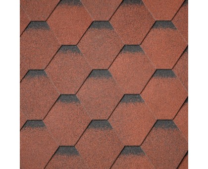 Бітумна черепиця Superglass Hex (20) Tile Red ultra