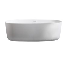 Ванна 168*80*53см отдельностоящая каменная Solid surface