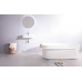 Ванна 163*75*53см отдельностоящая каменная Solid surface, с полочкой