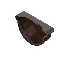 Заглушка желоба универсальная INES 120/80 мм (Коричневая)