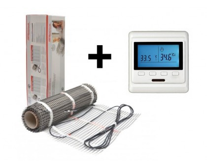 Теплый пол Hemstedt DH 150 двухжильный мат 900W, 6м2 + программируемый терморегулятор Castle Е53